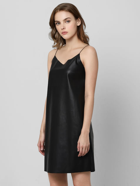 Black Strappy Slip Dress