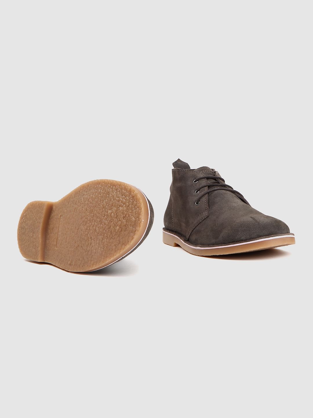 dark grey desert boots