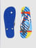 Blue Abstract Print Flip Flops
