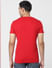 Red Logo Print Crew Neck T-shirt_385181+4