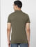 Olive Green Polo Neck T-shirt_385183+4