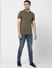 Olive Green Polo Neck T-shirt_385183+6