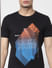 Black Logo Print Crew Neck T-shirt_385184+6