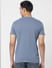 Blue Logo Print Crew Neck T-shirt_385185+4