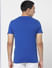 Blue Logo Print Crew Neck T-shirt_385201+4