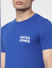Blue Logo Print Crew Neck T-shirt_385201+5