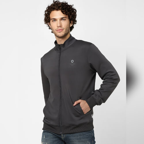 JACK&JONES Dark Grey High Neck Jacket
