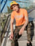 Orange Crew Neck T-shirt_404515+1