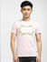 Pink Printed Crew Neck T-shirt_403975+2