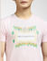 Pink Printed Crew Neck T-shirt_403975+5