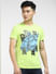 Green Graphic Print Crew Neck T-shirt_403979+2