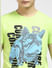 Green Graphic Print Crew Neck T-shirt_403979+5