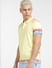 Yellow Graphic Print Polo T-shirt_404012+3
