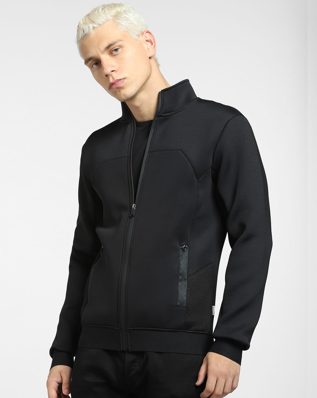 Buy Black Zip-Up Co-ord Sweatshirt for Men