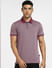 Purple Polo Neck T-shirt_401704+2
