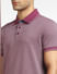 Purple Polo Neck T-shirt_401704+5