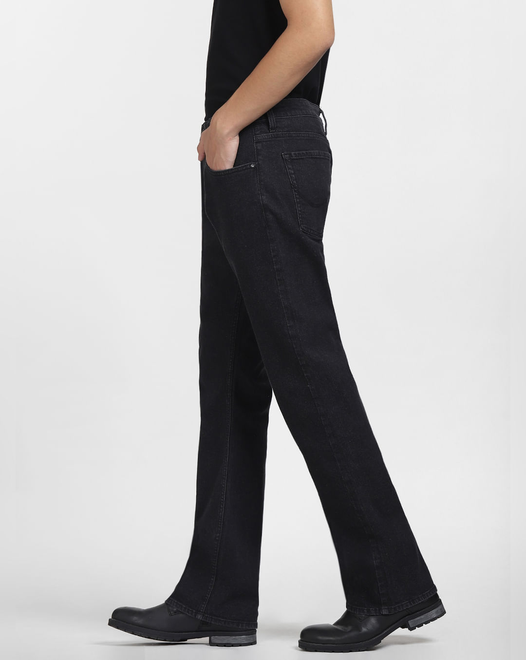 Black High Rise Ray Bootcut Jeans