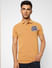 Yellow Logo Print Polo T-shirt_401593+2