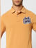 Yellow Logo Print Polo T-shirt_401593+5