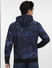 Blue Abstract Print Hooded Sweatshirt_401706+4