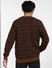Brown Textured Sweatshirt Jacket_401707+4