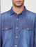 Blue Washed Denim Full Sleeves Shirt_401639+5