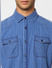 Blue Striped Denim Full Sleeves Shirt_401644+5