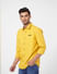 Yellow Logo Print Full Sleeves Shirt_401656+3