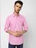 Pink Logo Print Full Sleeves Shirt_401674+2