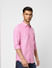 Pink Logo Print Full Sleeves Shirt_401674+3