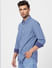 Blue Abstract Print Full Sleeves Shirt_401679+3