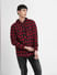 Red Check Hooded Full Sleeves Shirt_401575+2