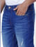 Blue Low Rise Distressed Glenn Slim Jeans_401582+5