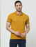 Yellow Logo Print Polo T-shirt