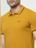 Yellow Logo Print Polo T-shirt_401585+5