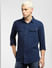Blue Indigo Dyed Full Sleeves Shirt_401718+2