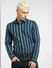 Blue Striped Full Sleeves Shirt_401722+2