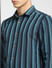 Blue Striped Full Sleeves Shirt_401722+5