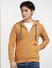 Brown Front-Open Hooded Sweatshirt_401698+2