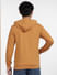 Brown Front-Open Hooded Sweatshirt_401698+4