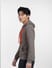 Grey Front-Open Hooded Sweatshirt_401699+3