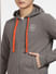 Grey Front-Open Hooded Sweatshirt_401699+5