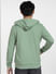 Green Front-Open Hooded Sweatshirt_401700+4