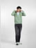 Green Front-Open Hooded Sweatshirt_401700+6