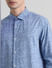 Blue Floral Print Full Sleeves Shirt_411136+5