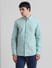 Green Cotton Full Sleeves Shirt_411161+2