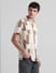 White Colourblocked Short Sleeves Shirt_411164+3