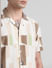 White Colourblocked Short Sleeves Shirt_411164+5