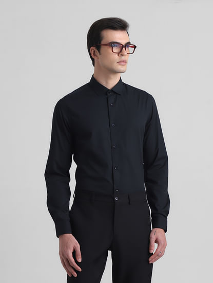 Black Dress Shirt with Black Dress Pants Outfits For Men (57 ideas & outfits)