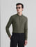 Green Knitted Full Sleeves Shirt_411167+1